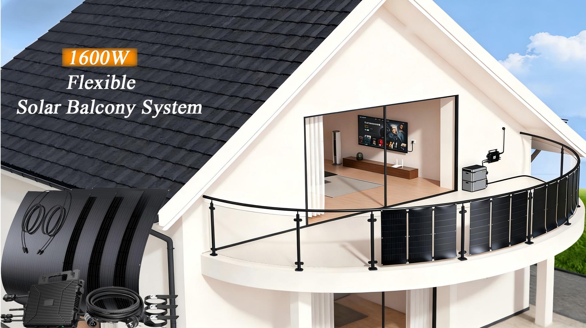 1600W Flexible Solar Balcony System