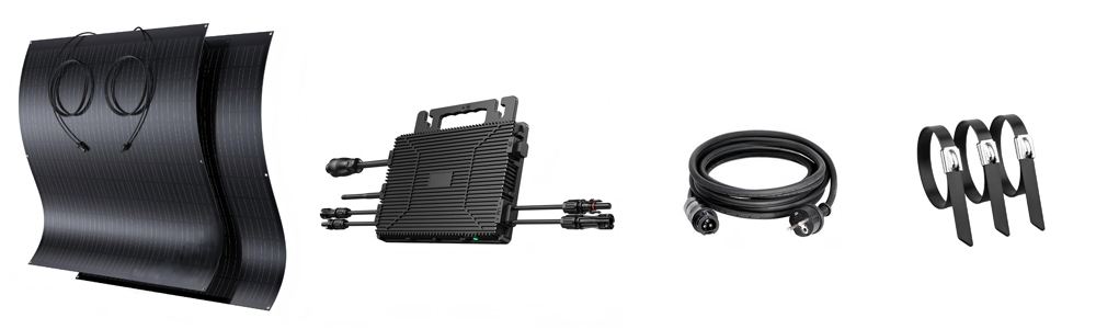 400W solar balcony system components