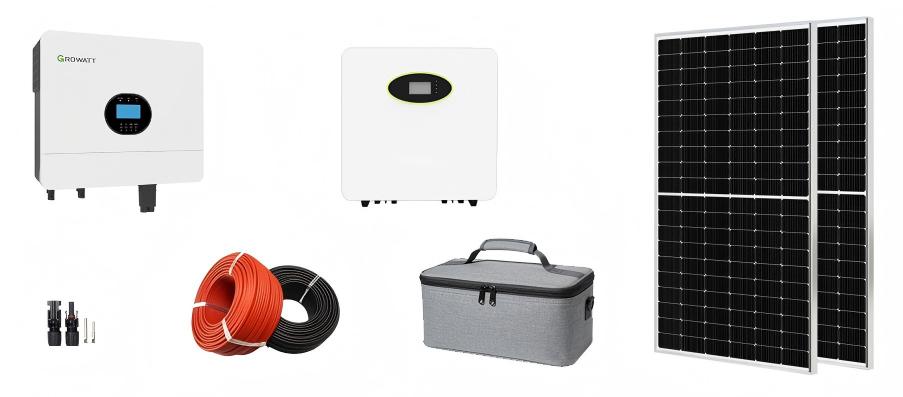 Components of 6kw off-grid household solar system