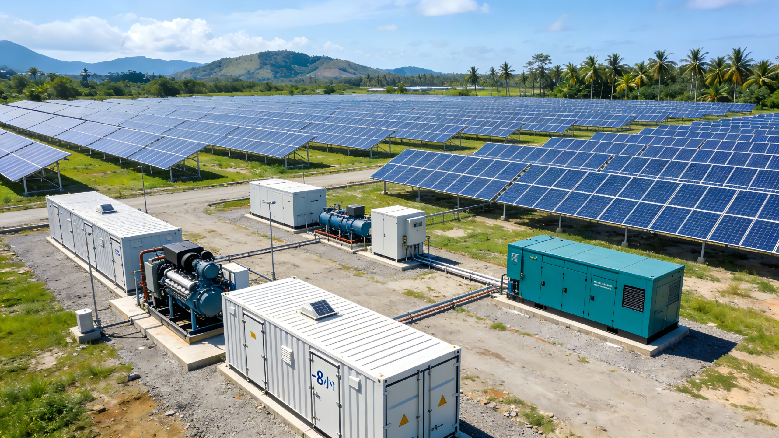 high electricity prices + several hours of power outages daily + dependence on diesel generators